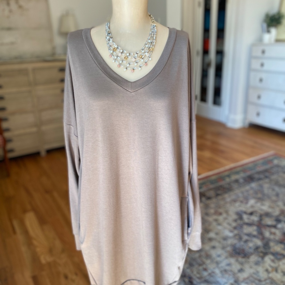 Tan Knit Dress - Size‎ L - Picture 2 of 6